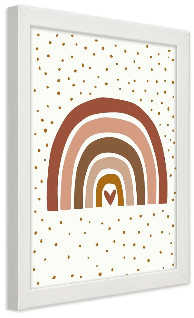 Gario Plagát Ružová dúha Farba rámu: Hnedá, Rozmery: 30 x 45 cm