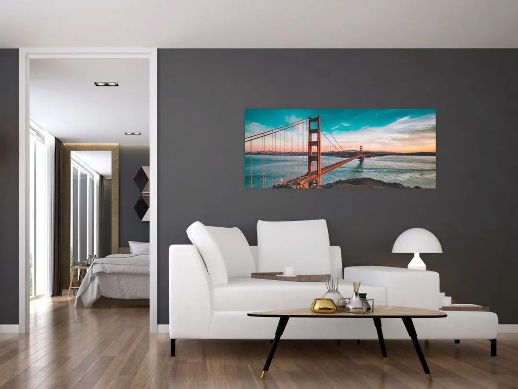 Obraz- Golden Gate, San Francisco (120x50 cm)