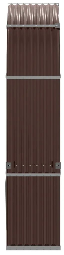 Držiak na polená hnedý 120x45x210 cm pozinkovaná oceľ