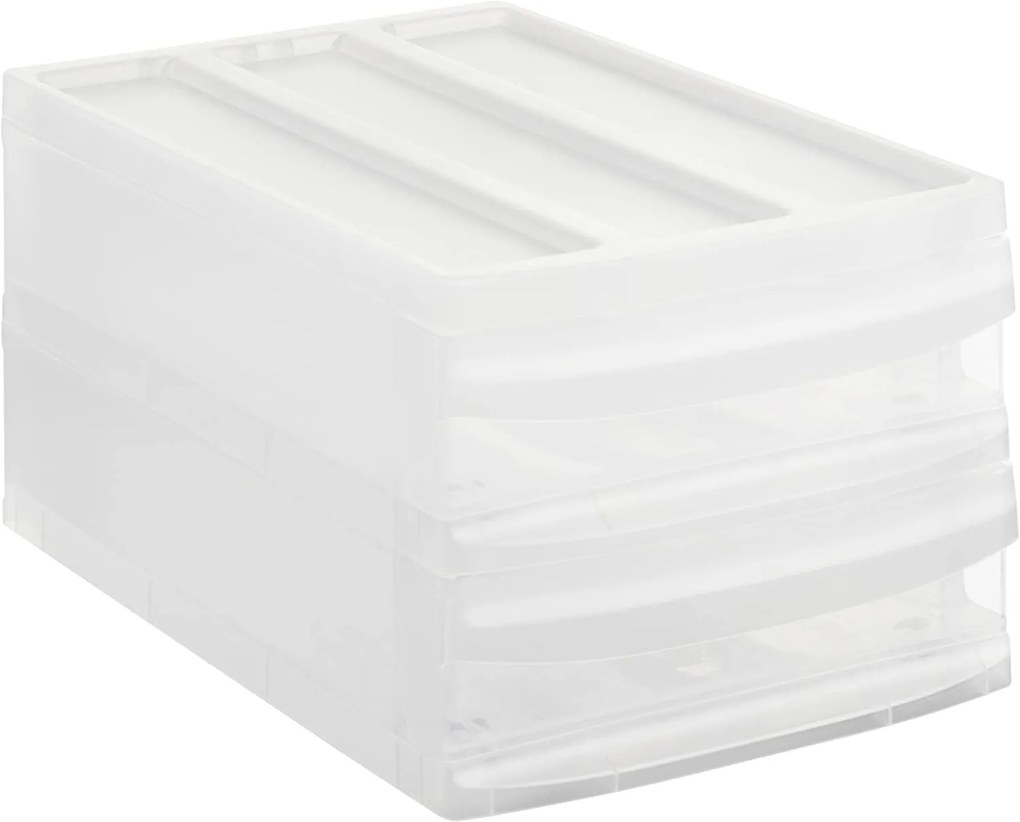 DUO M - Box s 2 zásuvkami (A4), úložný box výsuvný, transparentný Rotho SYSTEMIX