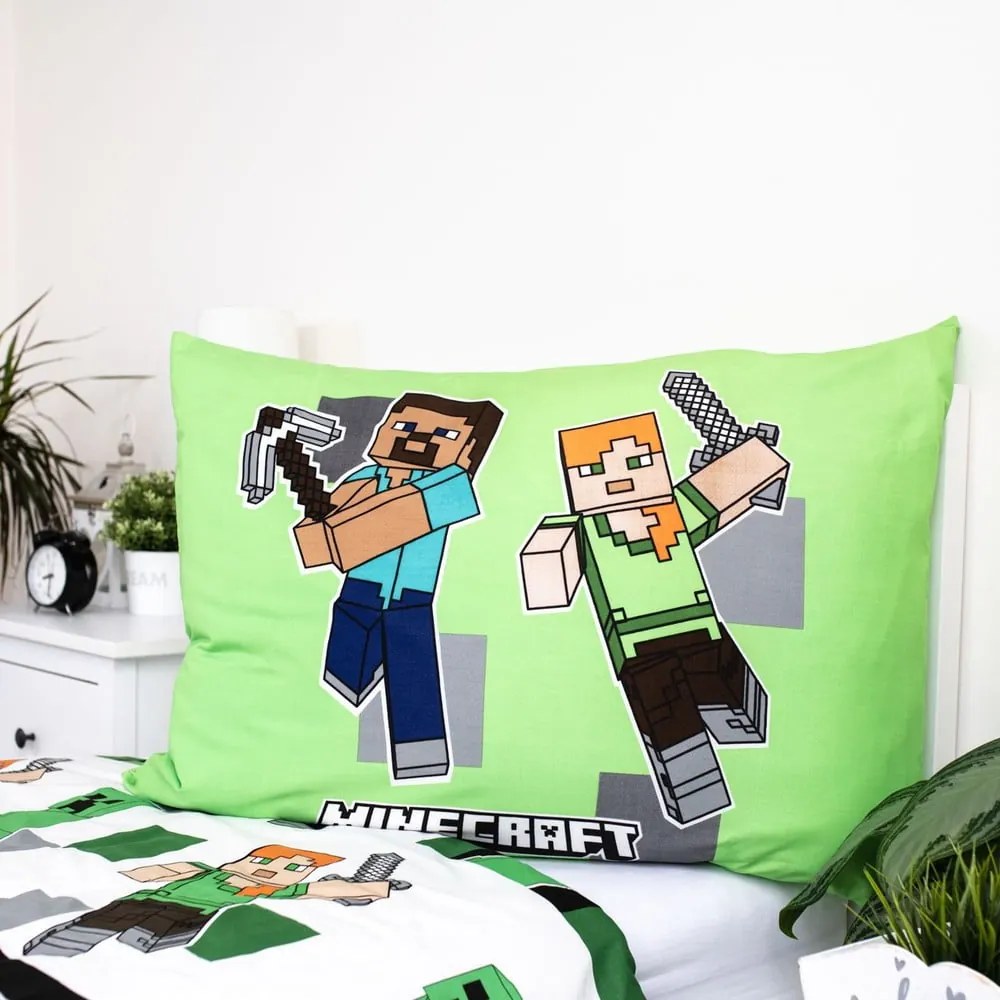 Detská obliečka na jednolôžko z mikrovlákna 140x200 cm Minecraft – Jerry Fabrics
