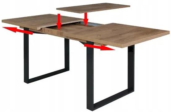 Rozkladací jedálenský stôl ALEN  150-198 cm  dub stirling
