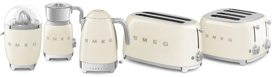Krémová rýchlovarná kanvica z nehrdzavejúcej ocele 1,7 l Retro Style – SMEG