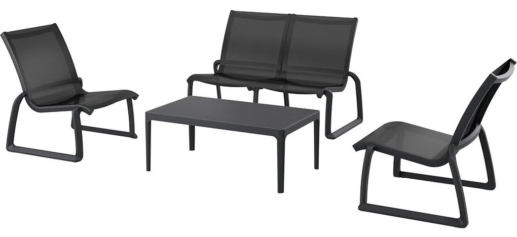 PACIFIC LOUNGE záhradný set bez podrúčok taupe