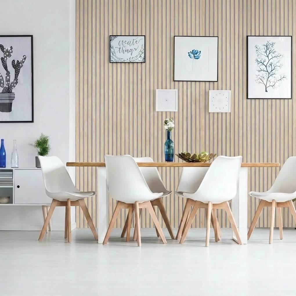 Drevený akustický panel, 2400 x 600 mm, B2BP003, dub