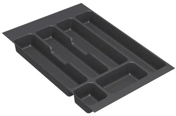 Vložka / příborník do 45cm šuplíku - CUTLERY šedý plast 35 x 46 cm