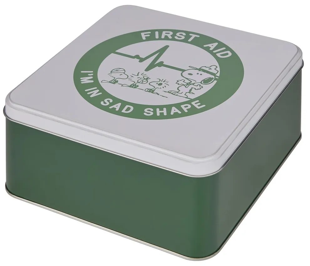 PEANUTS Dóza First Aid - zelená