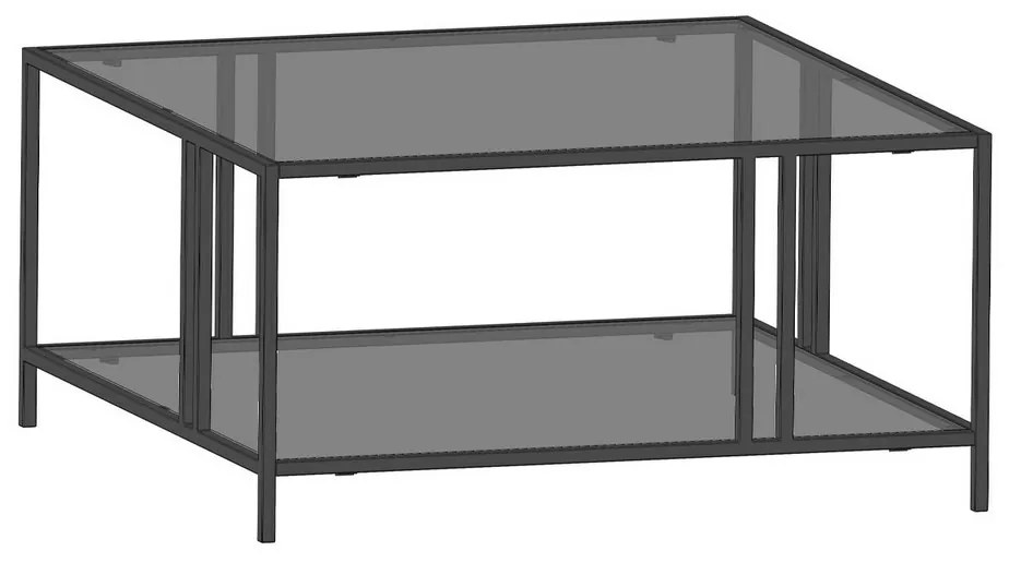 Konferenčný stolík Uranus Black s tmavým sklom