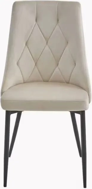 Stolička IMOLA - svetlý béžový zamat / čierne nohy