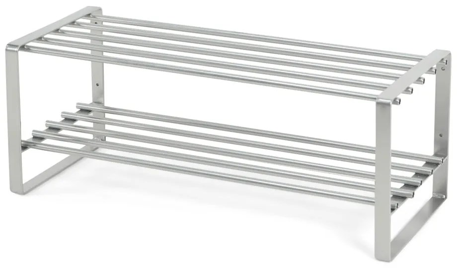 Kovová skrinka na topánky v striebornej farbe 70x29x27 cm Rex – Spinder Design