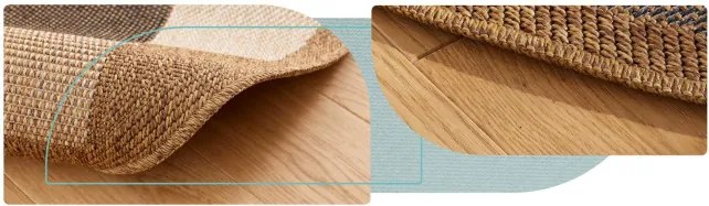 Koberec Adana Chess Beige kruh