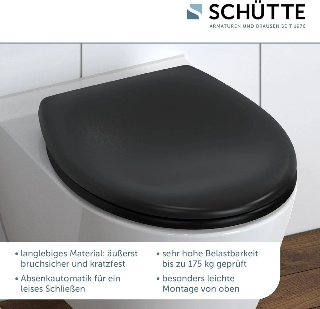 Eisl Sanitär WC sedadlo Duroplast Soft Close Schwarz 82410