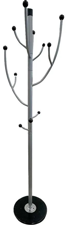 Vešiak kovový Riolo 9060 striebro/čierna