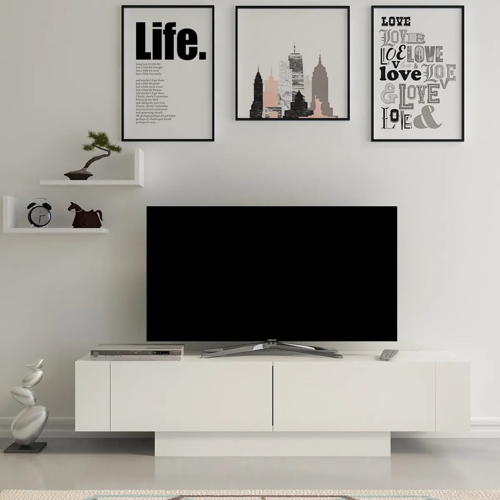 Biely TV stolík Matera