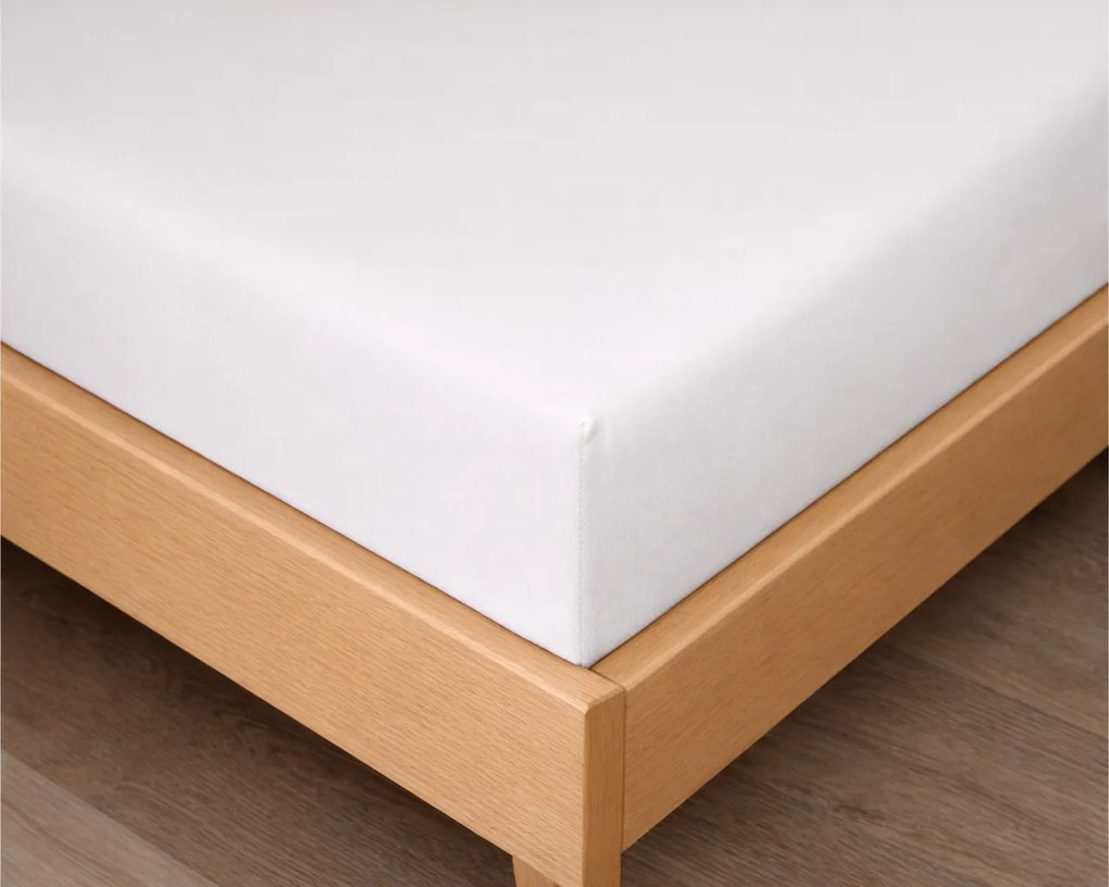 Kvalitex Luxusné bavlnené JERSEY prestieradlo s lycrou 120x200 cm - biela