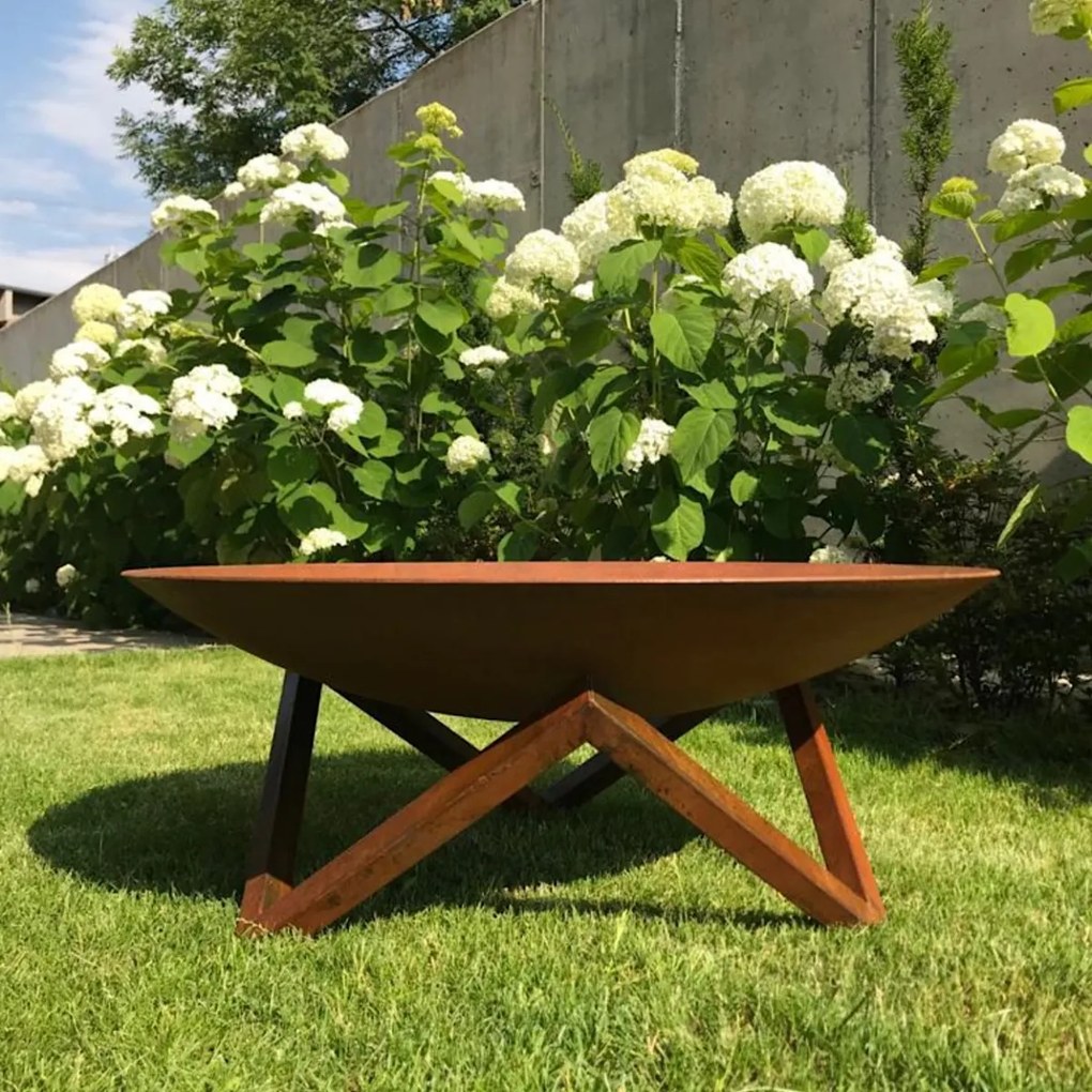 ZÁHRADNÉ OHNISKO NEREO CORTEN 100 cm