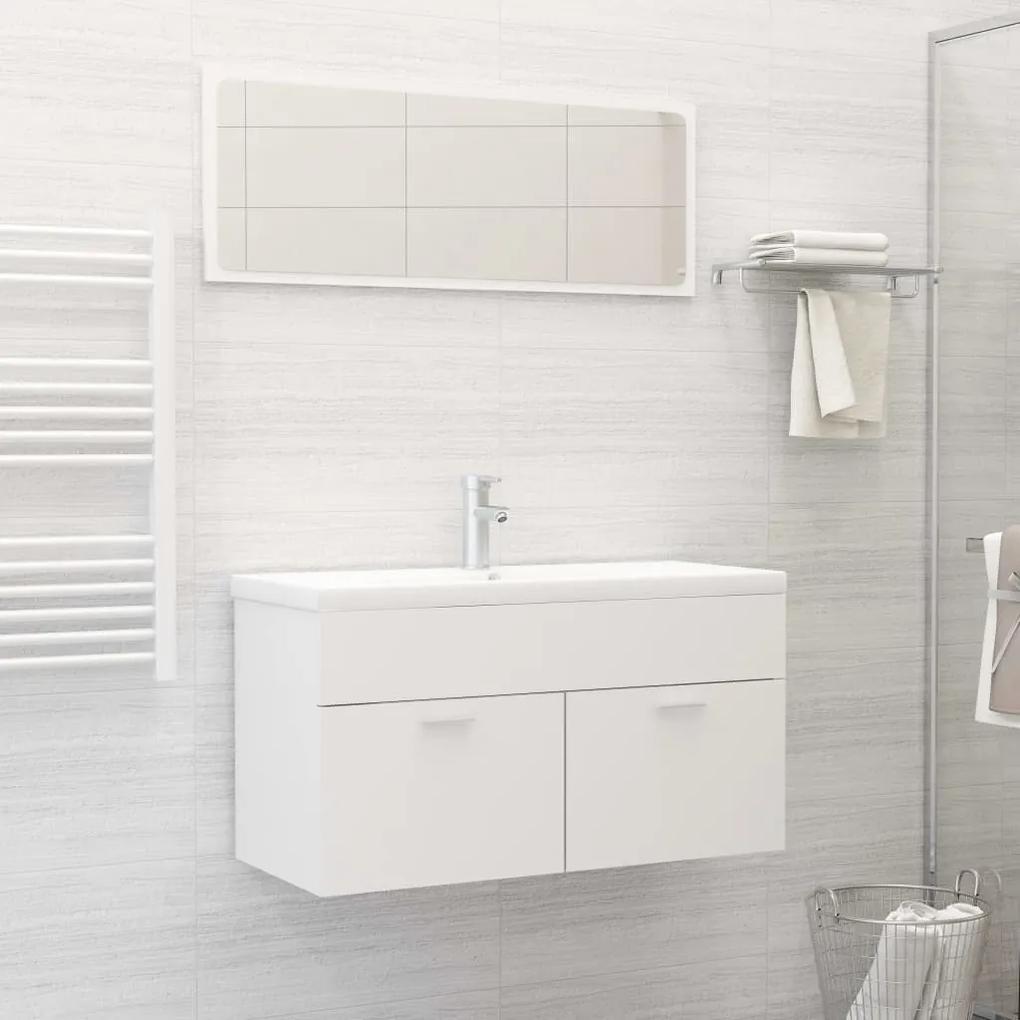 Súprava kúpeľňového nábytku biela drevotrieska 3071333