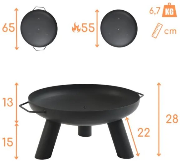 Prenosné záhradné ohnisko Tobag