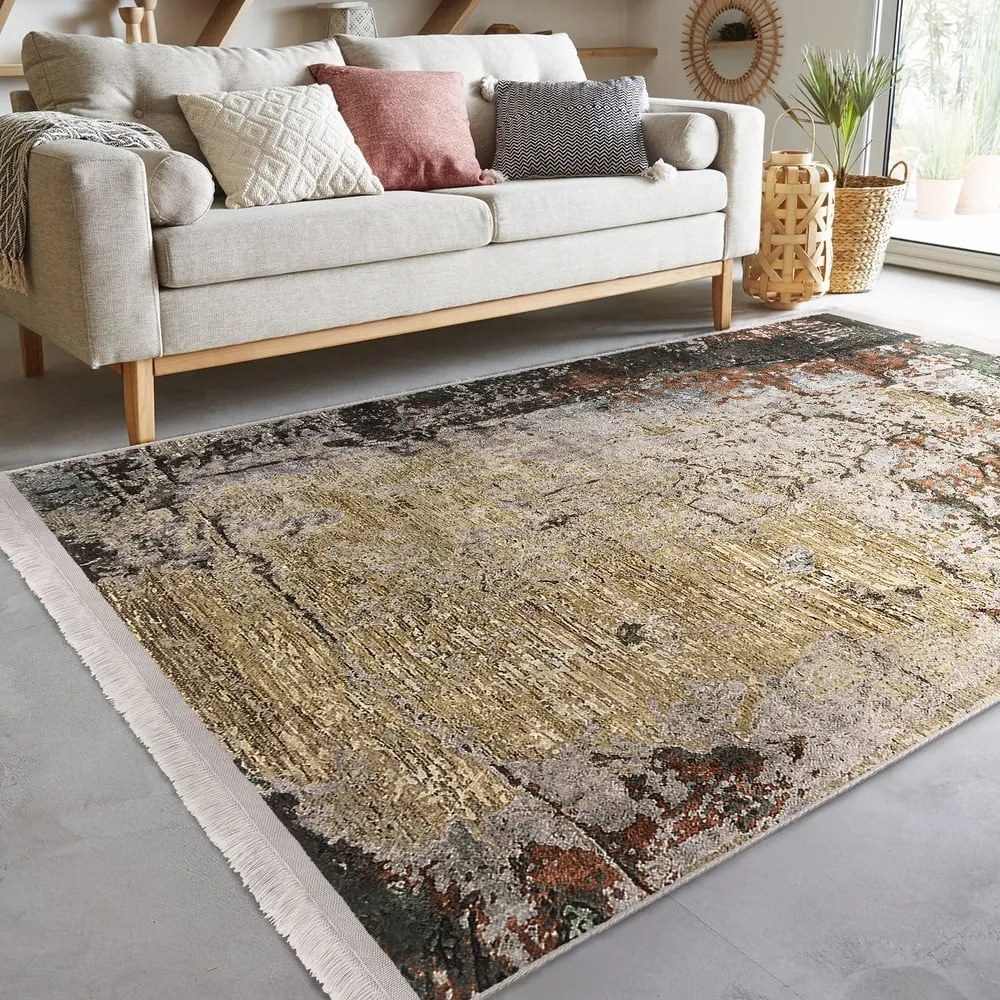 Hnedo-béžový koberec behúň 80x200 cm - Mila Home