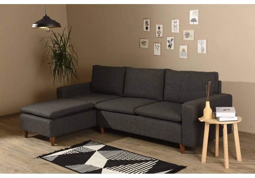 Sivá rohová pohovka (ľavý roh) Lungo – Balcab Home