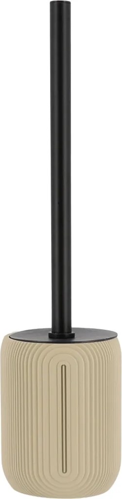 Sada kúpeľňových doplnkov Elya, béžová/s čiernymi prvkami