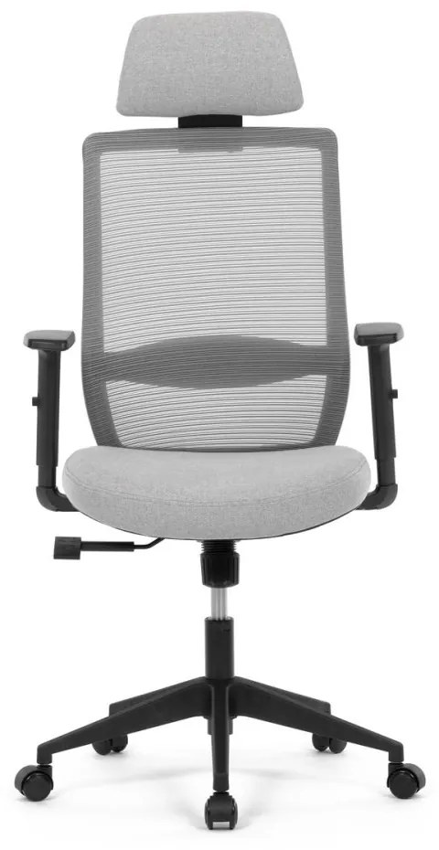 Kancelárska ergonomická stolička SENA — sieť / látka, čierna / šedá