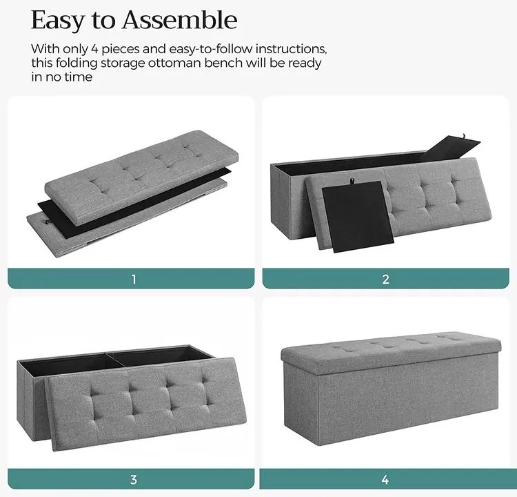 Lavička s vekom SONGMICS LSF77G