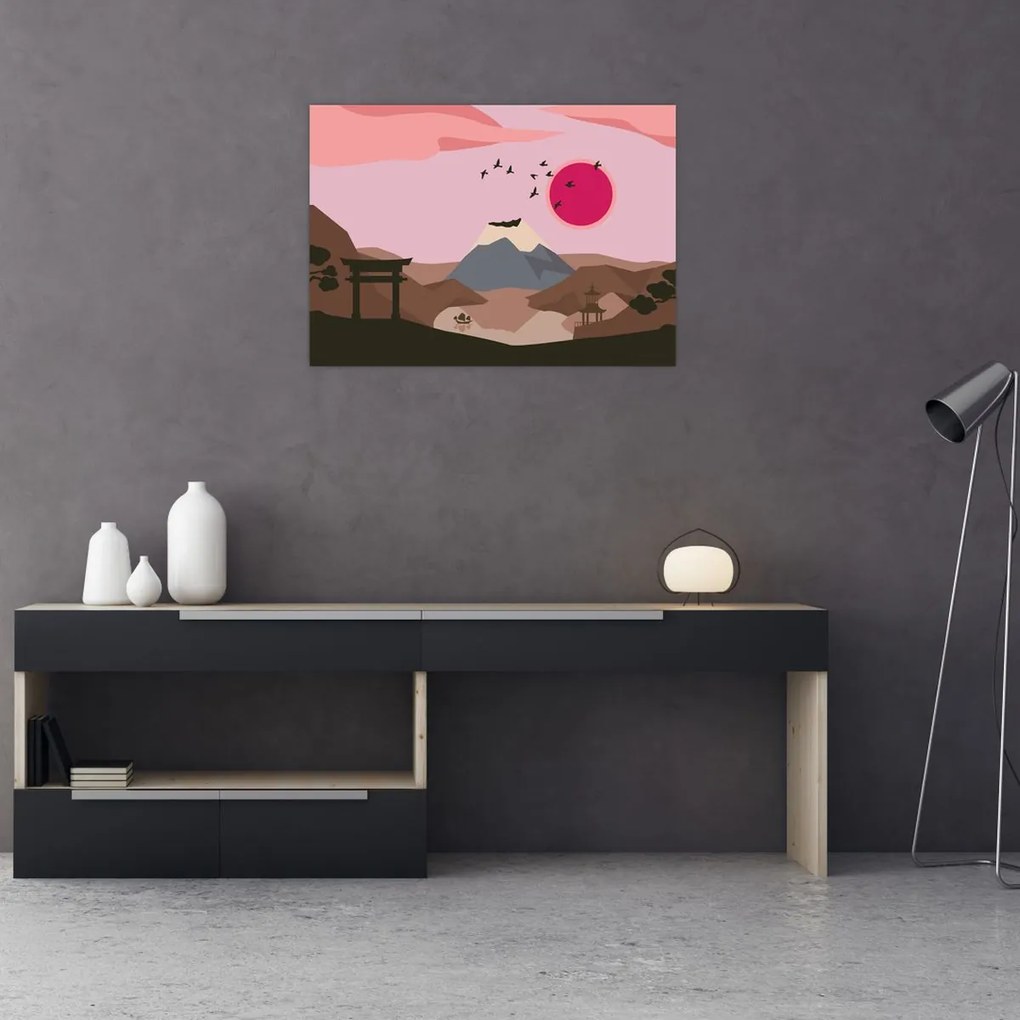 Sklenený obraz - Japonsko N⁰2 (70x50 cm)