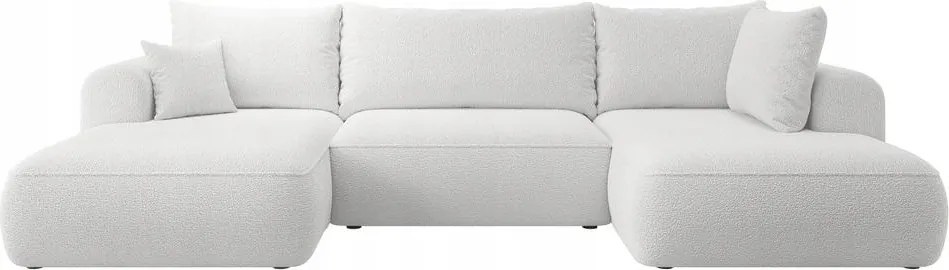 Rohová sedacia súprava v tvare U Olivo U (p) (svetlosivá čierna)