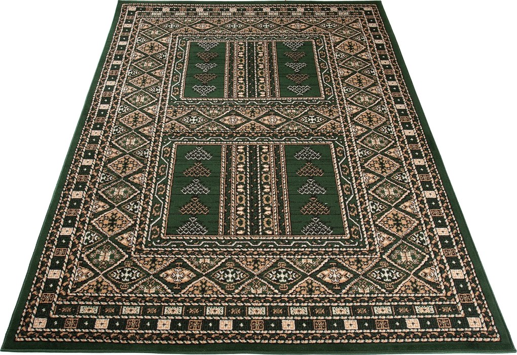 TA Koberec J930A Z_GREEN EUFRAT BLX Zelený Obdĺžnikový Rozmer: 80x150 cm