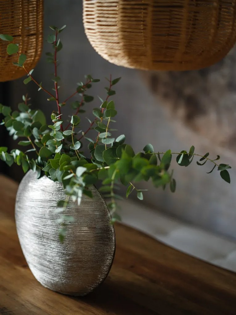 Váza Modern 36 cm, strieborná