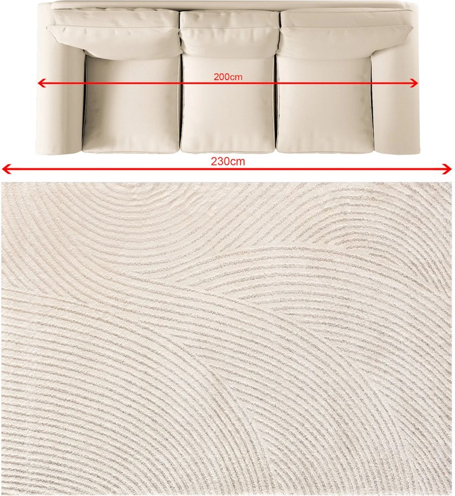 Koberec Travero beige/cream 160x230 cm