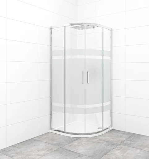 Sprchový kút štvrťkruh 80x80 cm SAT TEX SATBKTEXS80CRS