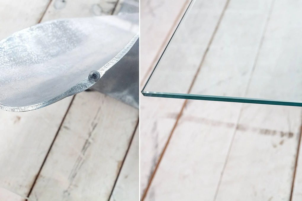 Konferenčný stolík Propeller, 85 cm, strieborný - Skladom na Sk