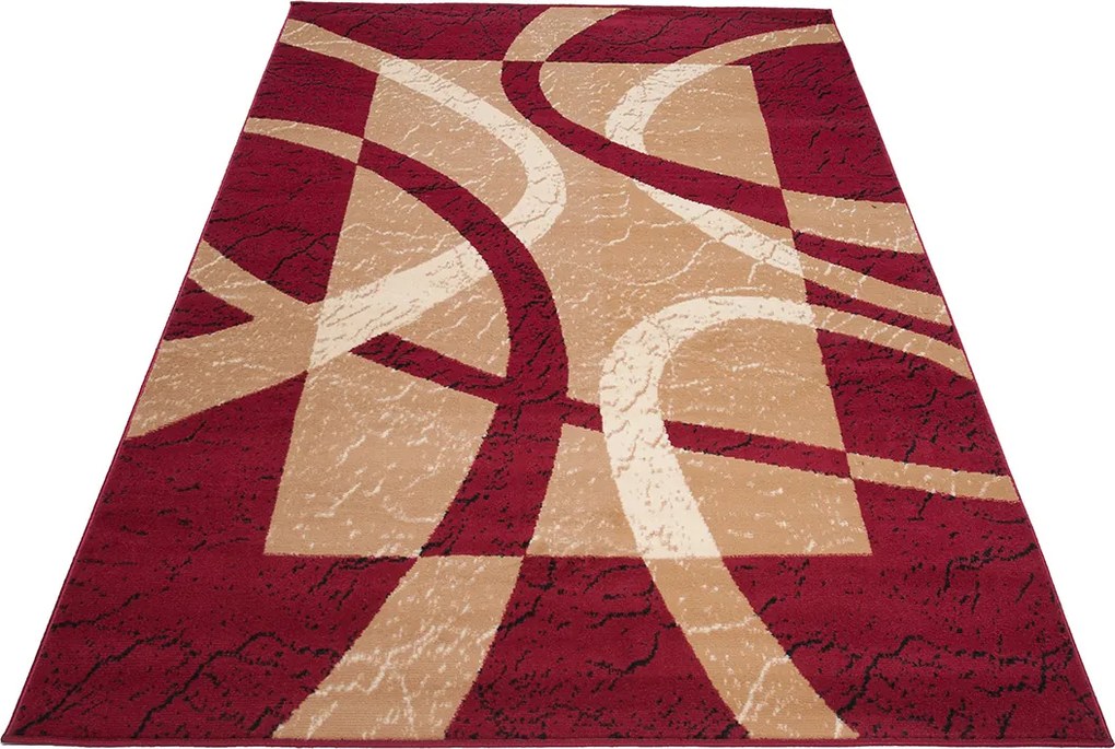 TA Koberec 3707A ČERVENÝ LACNÝ PP BLX Rozmer: 200x300 cm