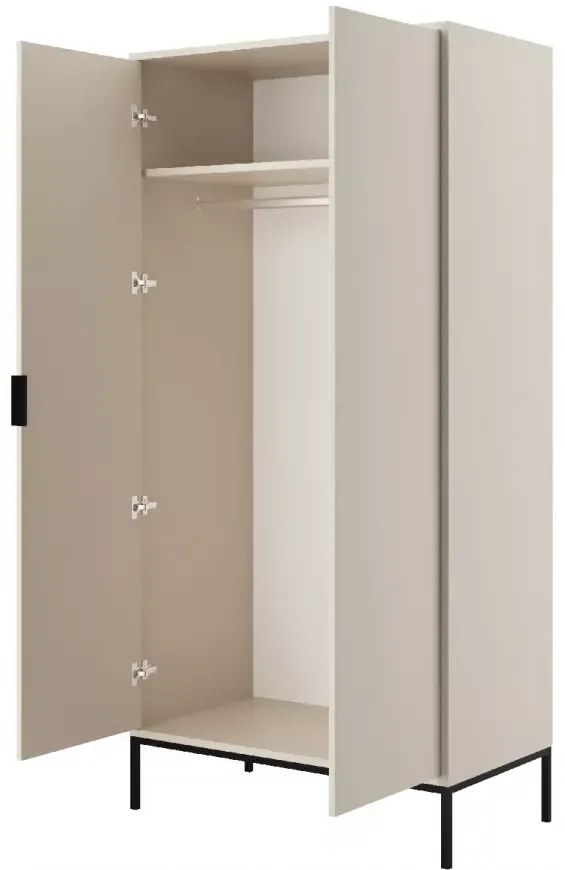Šatní skříň Austin 100 cm kašmír/černá