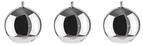 Industriálny luster Silver Ball 3 Line