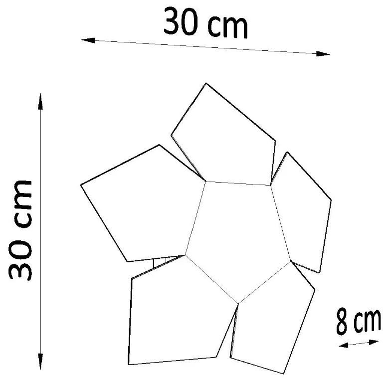 Sollux Nastenné svietidlo PENTA black SL_0423