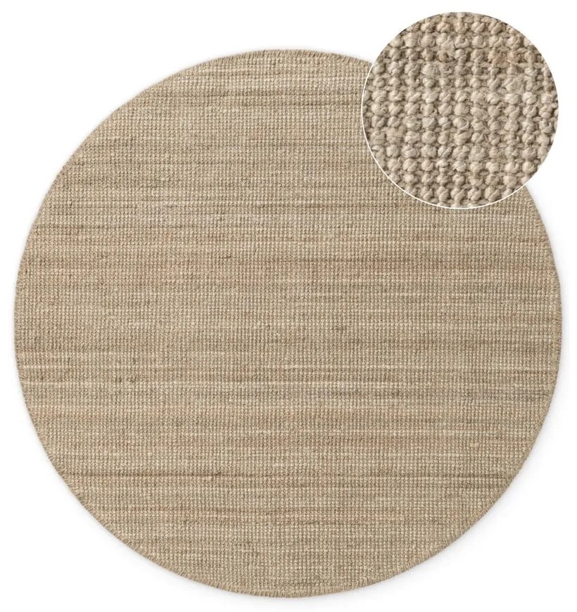 Jutový okrúhly koberec taupe ø 200 cm Bouclé Jaipur – Hanse Home