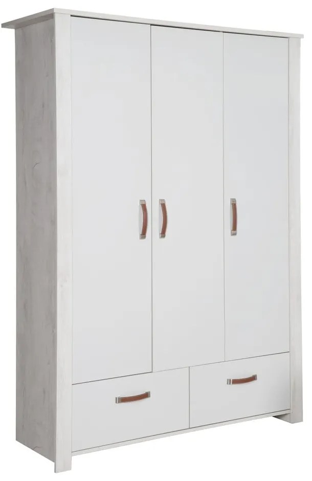 Svetlosivá detská šatníková skriňa 136x190 cm Mila – Roba