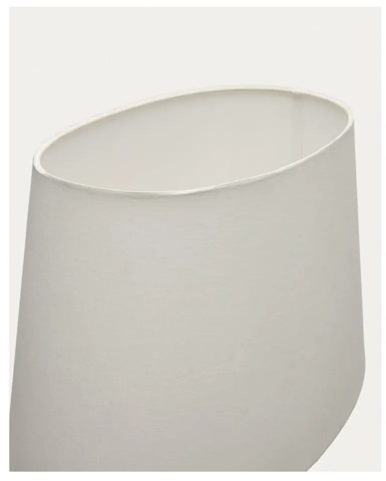 Čierno-biela stolová lampa s textilným tienidlom (výška 72 cm) Foixa – Kave Home