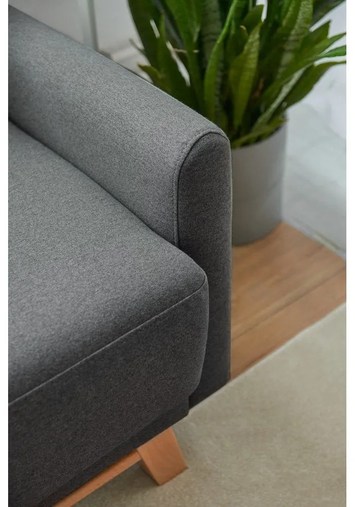 Tmavosivá variabilná rozkladacia rohová pohovka Bonami Selection Pop