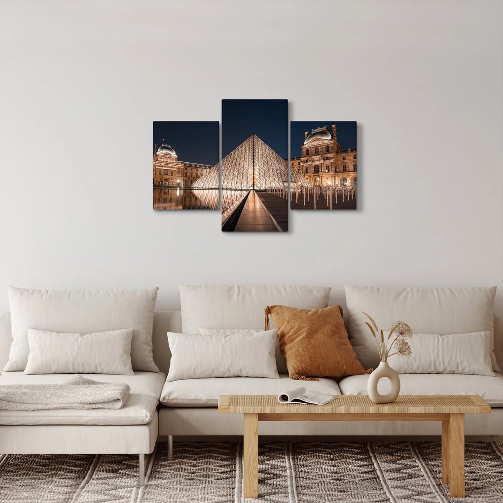 Obraz - Louvre v noci (90x60 cm)