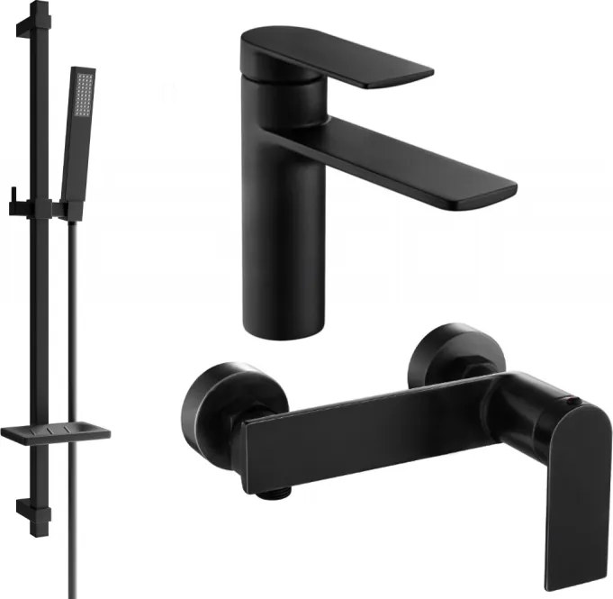 Mexen Zero DQ02 sprchová súprava, čierna - 71104DQ02-70