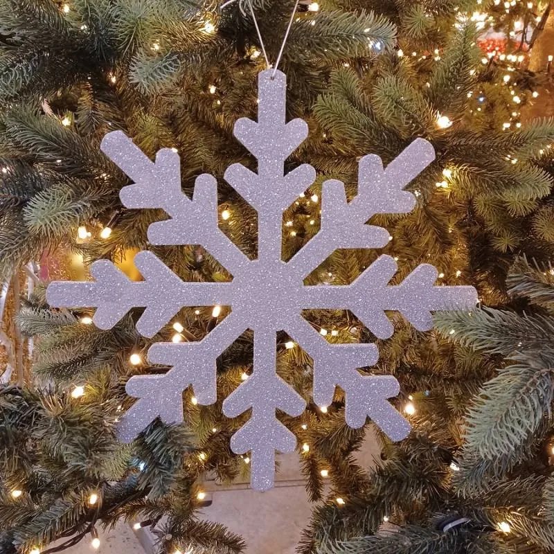 DECOLED Vločka IV, pr. 40 cm, stříbrná