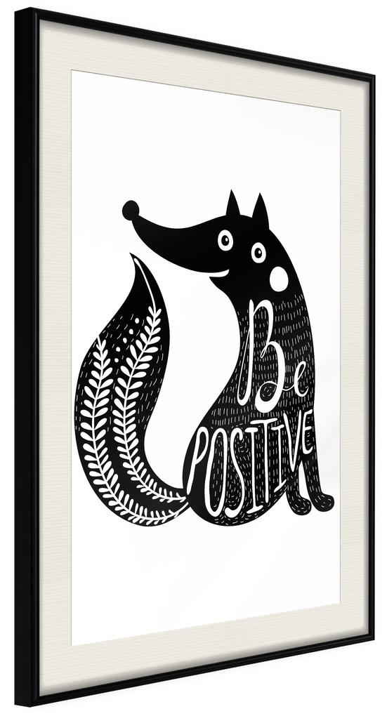 Artgeist Plagát - Be Positive [Poster] Veľkosť: 20x30, Verzia: Zlatý rám