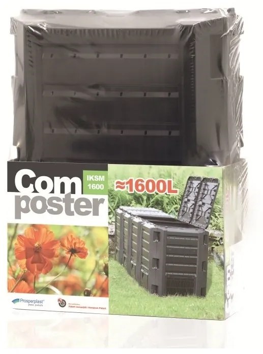 Kompostér, 1600 l, čierna