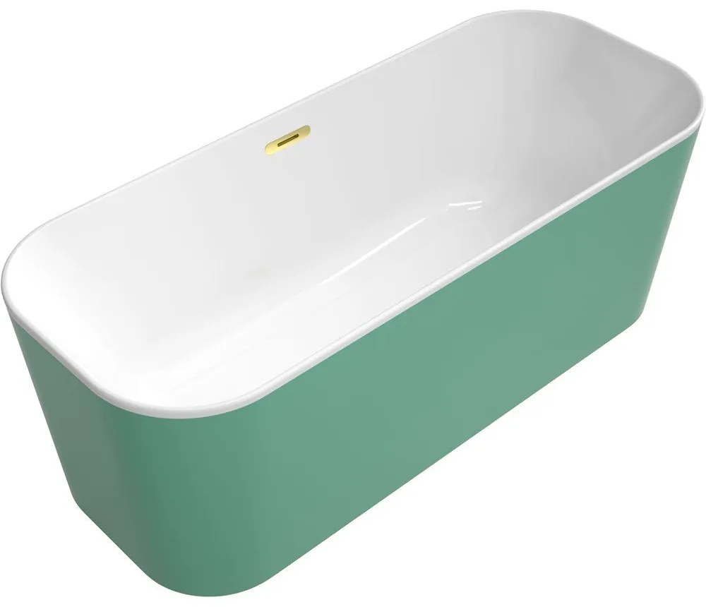 VILLEROY &amp; BOCH Finion voľne stojaca vaňa z materiálu Quaryl (bez spoja medzi panelom a vaňou), odtok v strede, 1700 x 700 x 633 mm, s prítokom, Colour on Demand, Gold, biela alpská, UBQ177FIN7N3BCV401