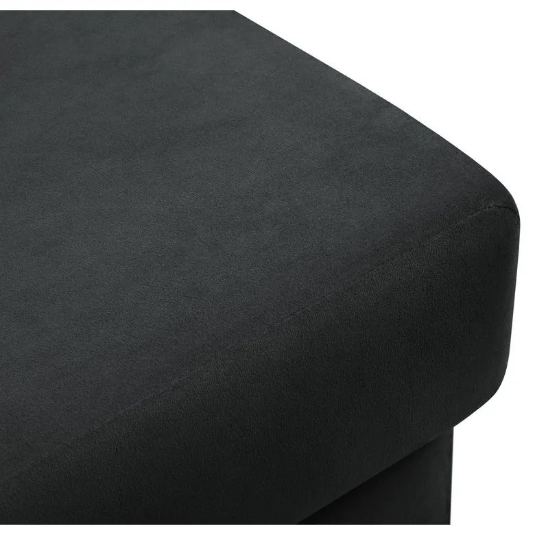 Tmavosivá zamatová podnožka Kyoto – Cosmopolitan Design