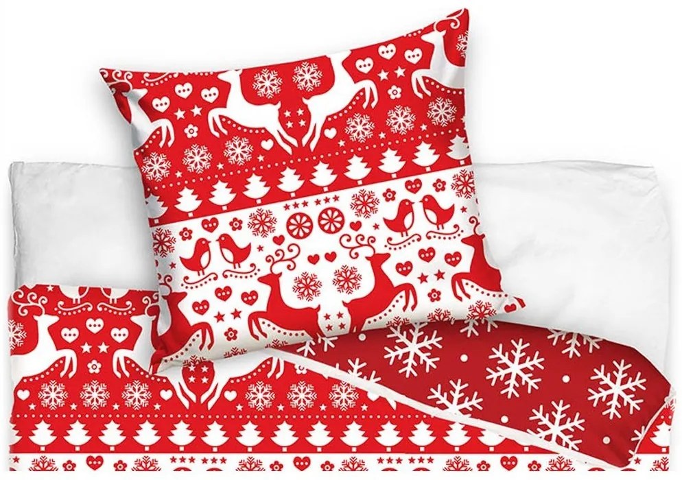 Bavlnené posteľné obliečky Vianočná poézia - 100% bavlna - 70 x 90 cm + 140 x 200 cm